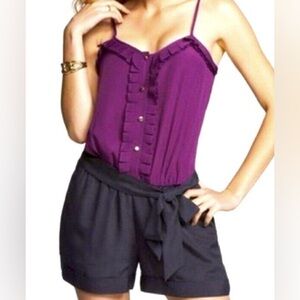 NWOT 💜 EXPRESS 💜 Purple & Navy Blue Romper size Small